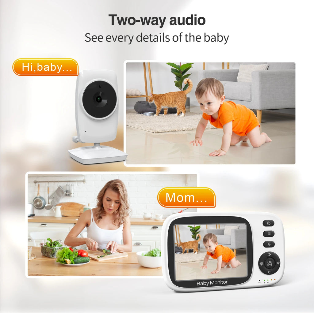 Babystar 3.2-inch Digital 2-Way Audio Baby Monitor W/ Night Vision