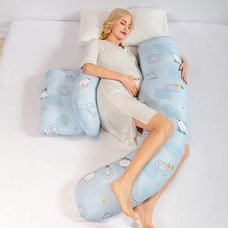 C-Shaped Pregnancy Body Pillow with Waist Support