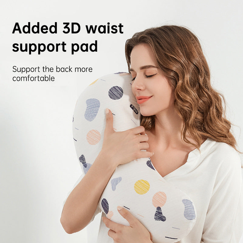 C-Shaped Pregnancy Body Pillow with Waist Support