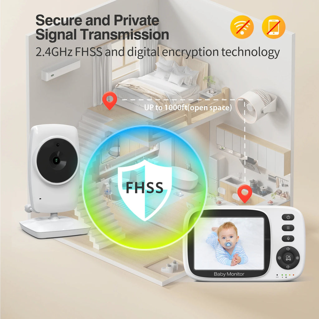 Babystar 3.2-inch Digital 2-Way Audio Baby Monitor W/ Night Vision