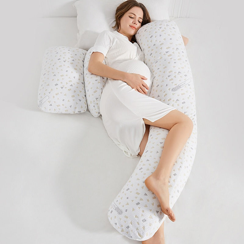 C-Shaped Pregnancy Body Pillow with Waist Support