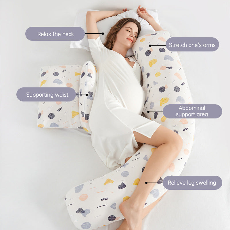C-Shaped Pregnancy Body Pillow with Waist Support