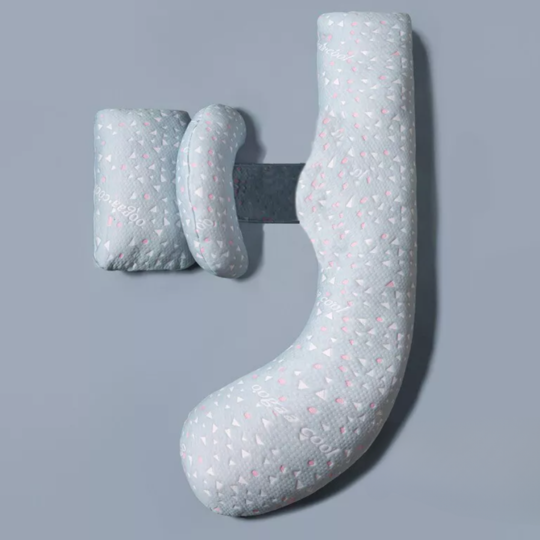 C-Shaped Pregnancy Body Pillow with Waist Support