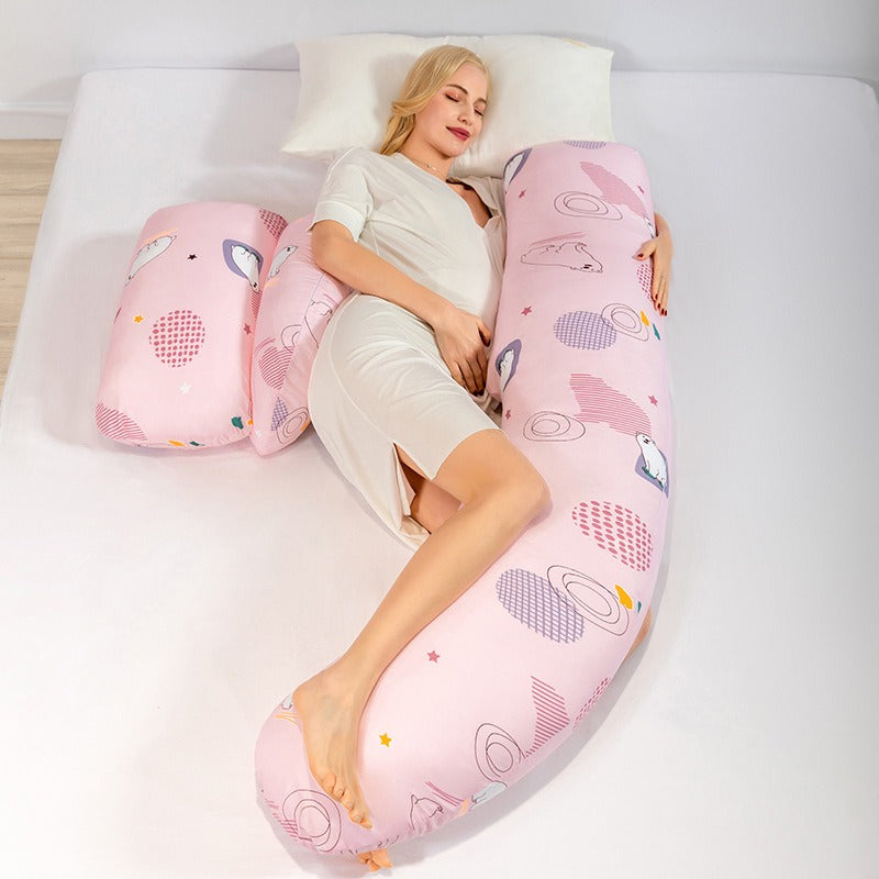 C-Shaped Pregnancy Body Pillow with Waist Support