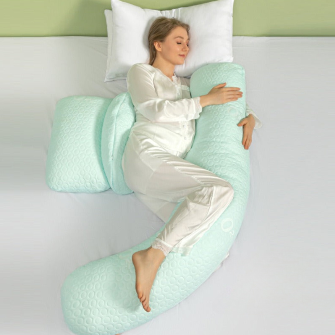 C-Shaped Pregnancy Body Pillow with Waist Support