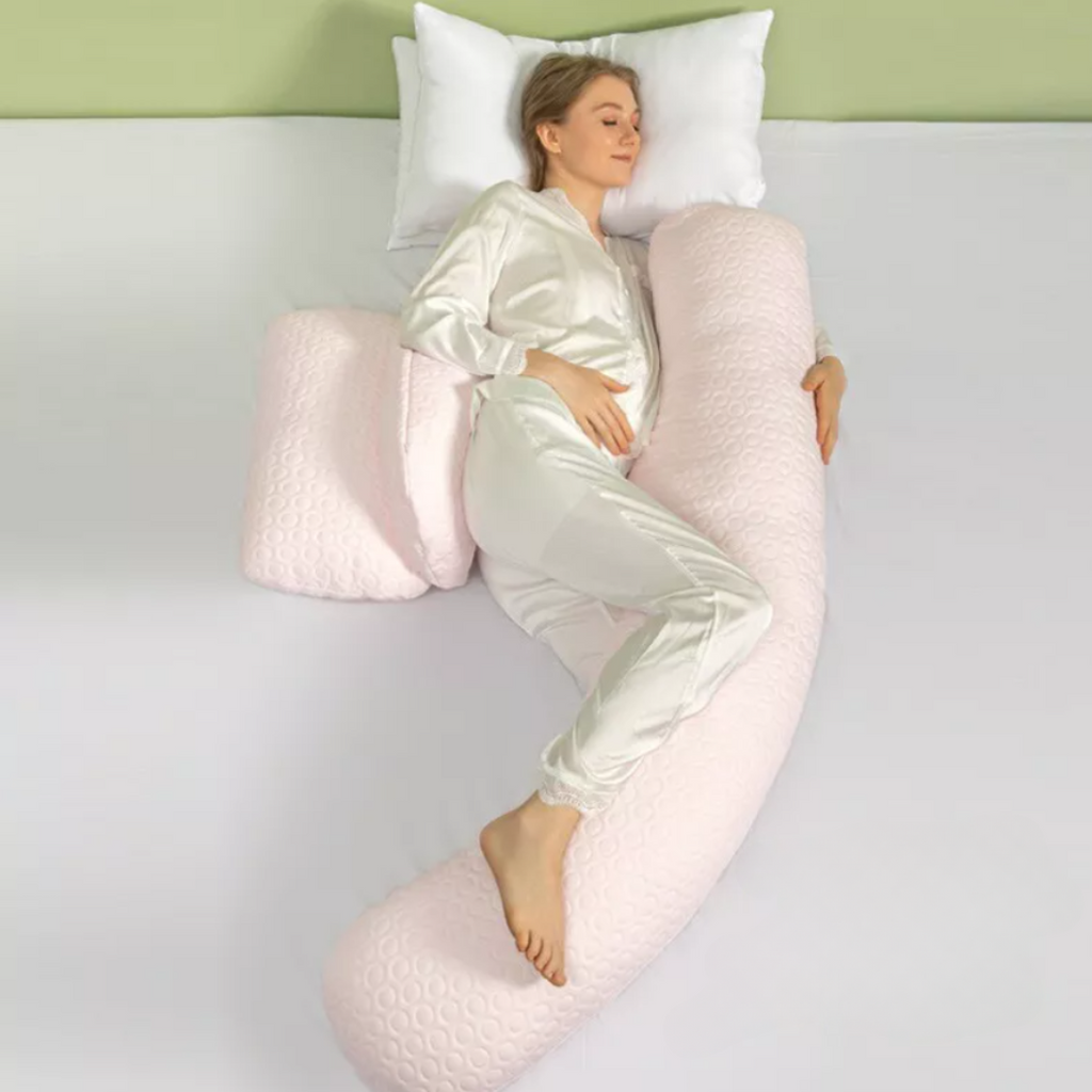 C-Shaped Pregnancy Body Pillow with Waist Support