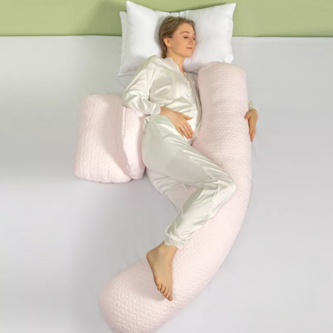 C-Shaped Pregnancy Body Pillow with Waist Support