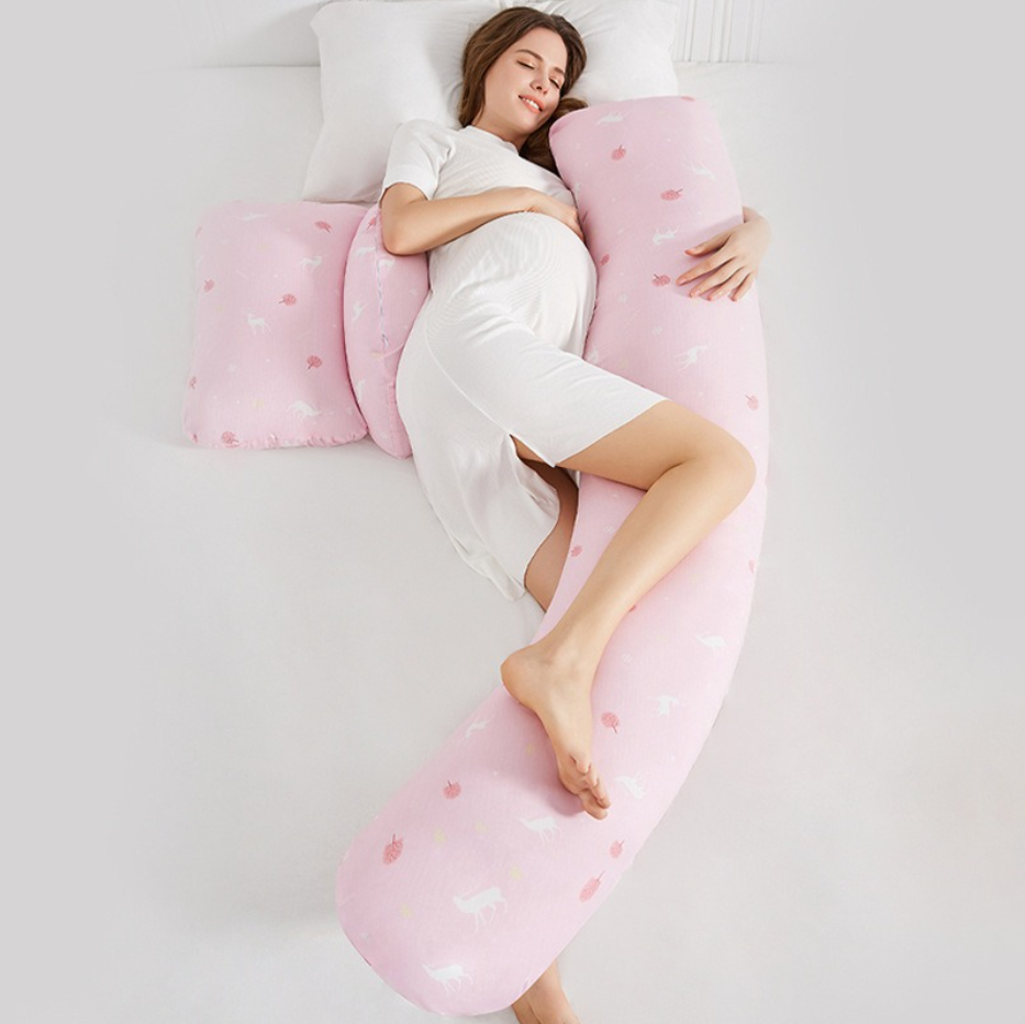 C-Shaped Pregnancy Body Pillow with Waist Support