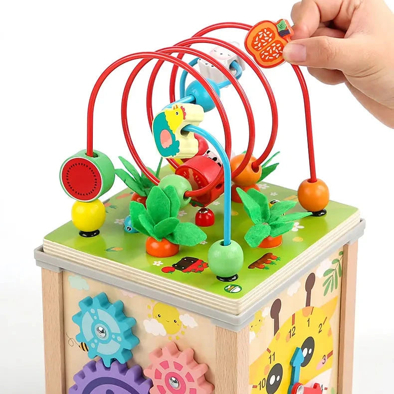 Wooden Treasure Box Adventure - Multifunctional Early Education Puzzle Toy