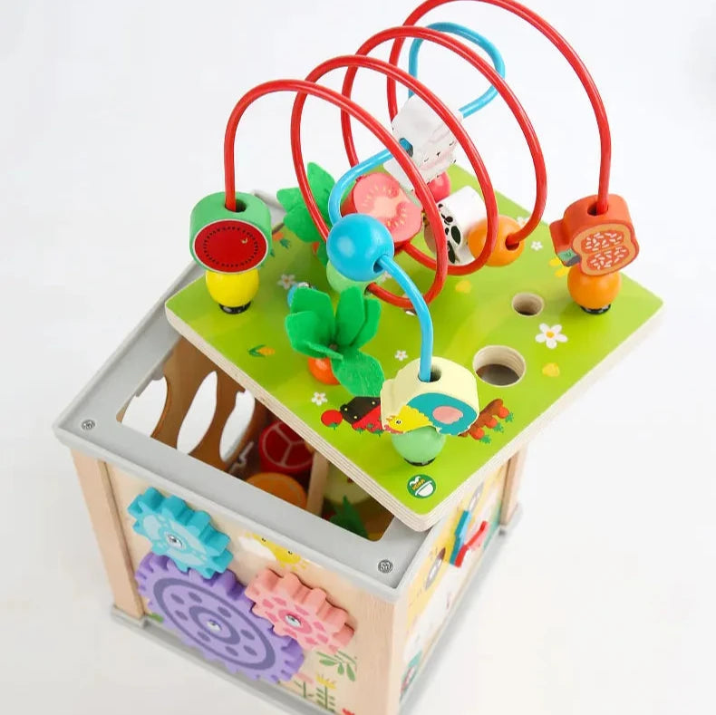 Wooden Treasure Box Adventure - Multifunctional Early Education Puzzle Toy